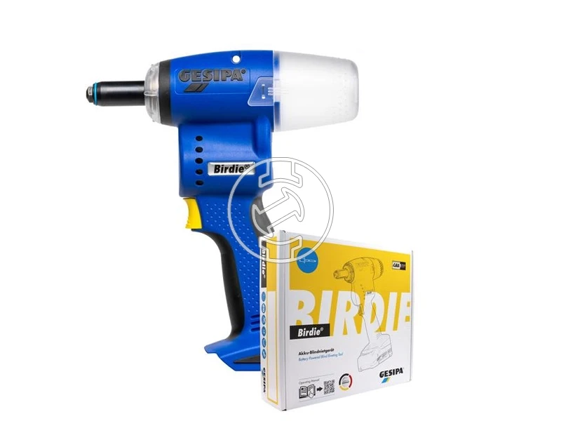 Gesipa Birdie akkus popszegecselő 18 V | 2,4 - 6 mm | 10000 N | Szénkefementes | Akku és töltő nélkül | Kartondobozban