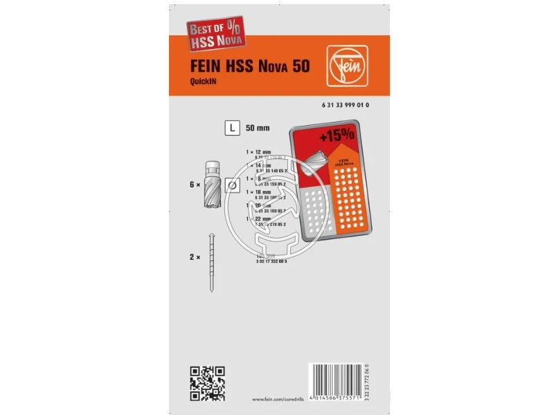 Fein magfúró készlet 6 darabos