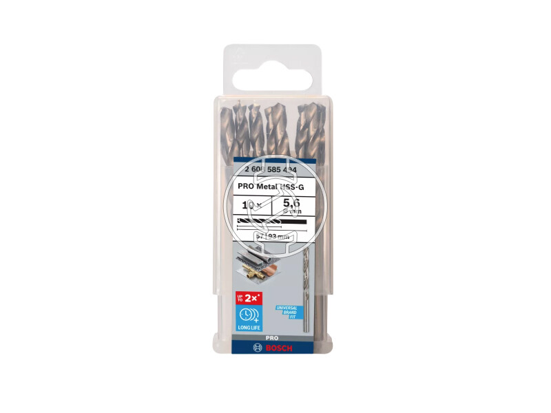 Bosch PRO Metal HSS-G hSS-G fémfúró 5,6 x 57 x 93 mm
