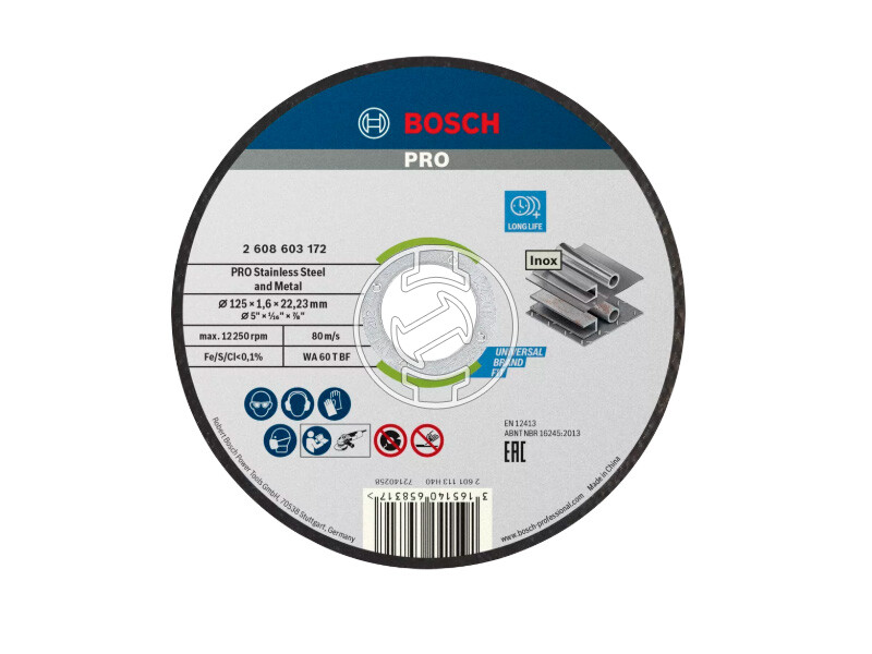 Bosch PRO Stainless Steel and Metal vágókorong 125 x 1,6 x 22,23 mm