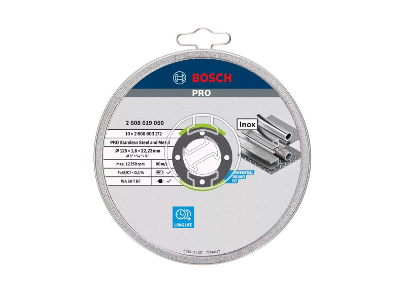 Bosch PRO Stainless Steel and Metal vágókorong 125 x 1,6 x 22,23 mm