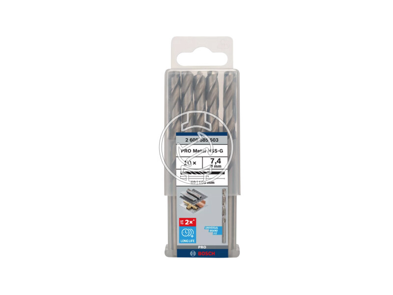 Bosch PRO Metal HSS-G hSS-G fémfúró 7,4 x 69 x 109 mm