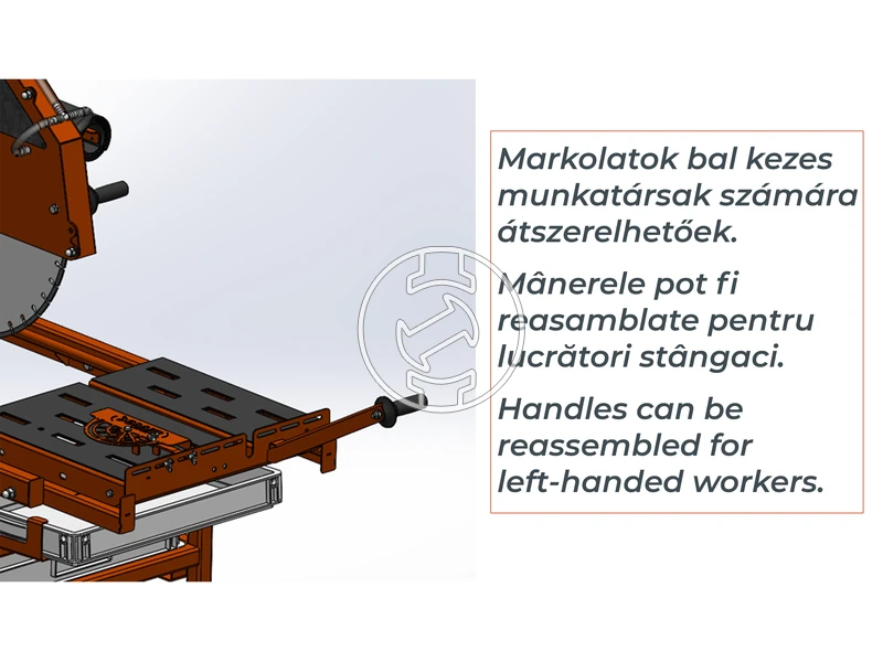 ZIVtec KTV 650 E elektromos asztali téglavágó gép 400 V | 5500 W | 500 mm | Vágási mélység 260 mm | Tárcsaátmérő 650 x 25,4 mm