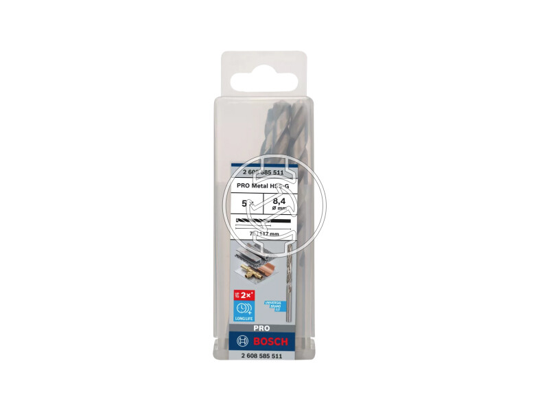 Bosch PRO Metal HSS-G hSS-G fémfúró 8,4 x 75 x 117 mm