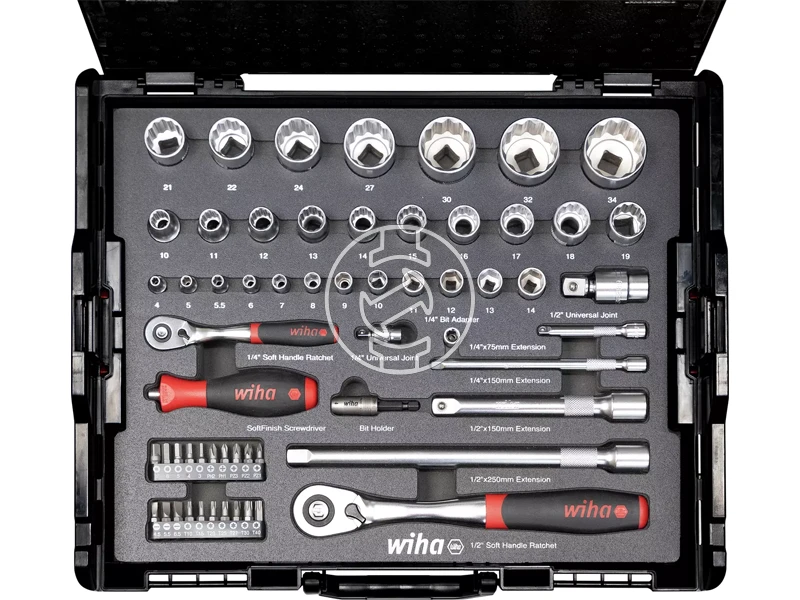 Wiha bit-és dugókulcs készlet 1/4 & 1/2