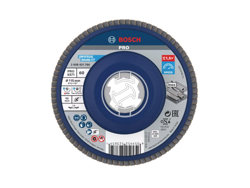 Bosch PRO X571 X-Lock lamellás csiszolótárcsa 115 mm, G60