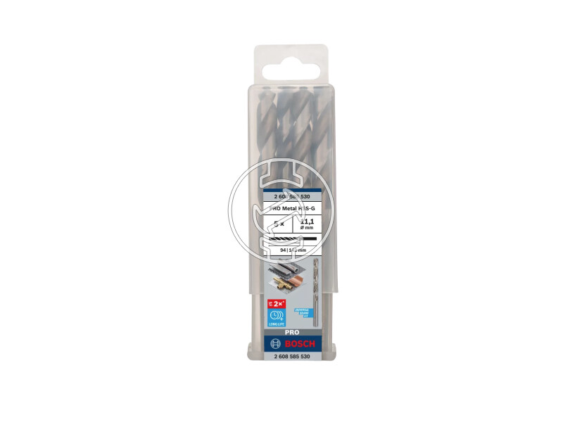 Bosch PRO Metal HSS-G hSS-G fémfúró 11,1 x 94 x 142 mm