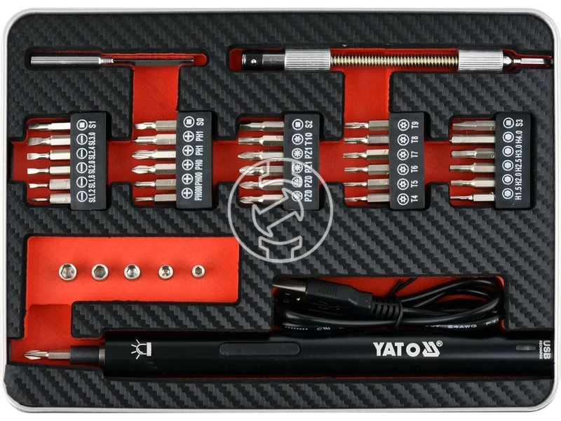 Kép: 36 V-os akkumulatoros precizios csavarhuzo bitkeszlettel.webp