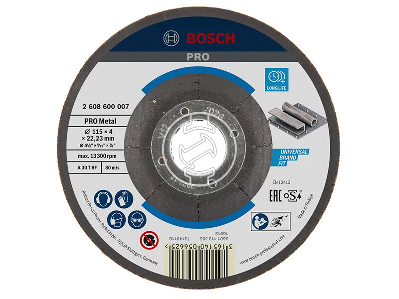 Bosch PRO Metal csiszolótárcsa 115 x 4 x 22,23 mm