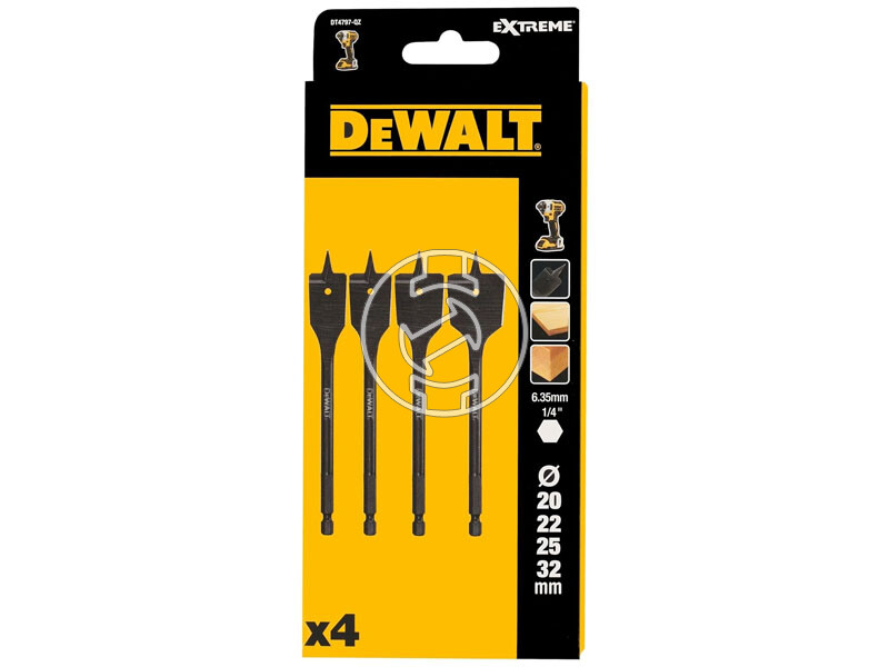 DeWalt 4 részes laposfúró készlet