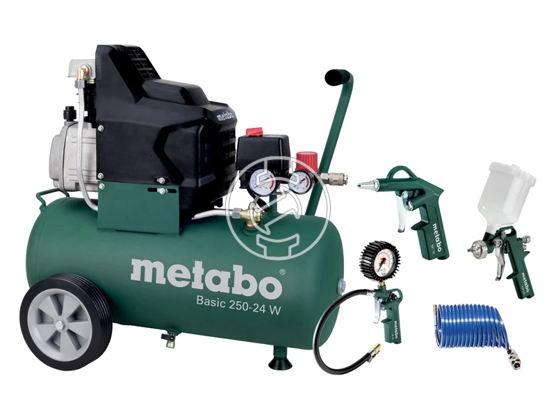 Metabo Basic 250-24 W elektromos dugattyús kompresszor + LPZ 4 Set