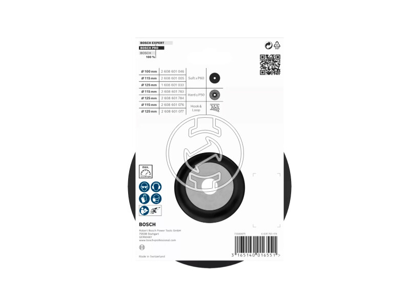 Bosch PRO Backing Pad Soft csiszolótányér sarokcsiszolóhoz 125 mm