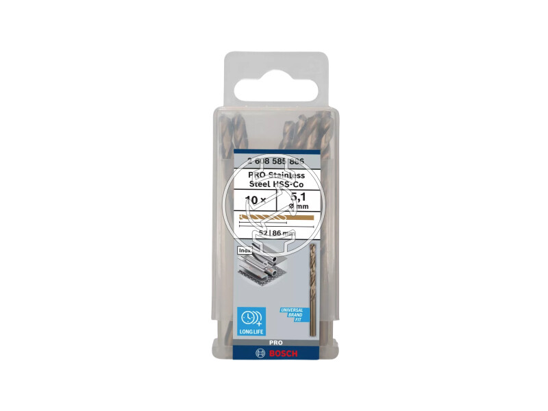 Bosch PRO Stainless Steel HSS-Co hSS fémfúró 5,1 x 52 x 86 mm