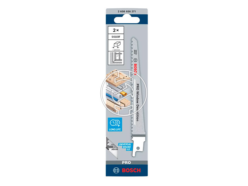 Bosch PRO Window Demolition S611DF orrfűrészlap speciális felhasználásra 1,25 x 19 x 150 mm, 2 db