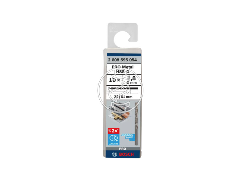 Bosch PRO Metal HSS-G hSS-G fémfúró 2,8 x 33 x 61 mm