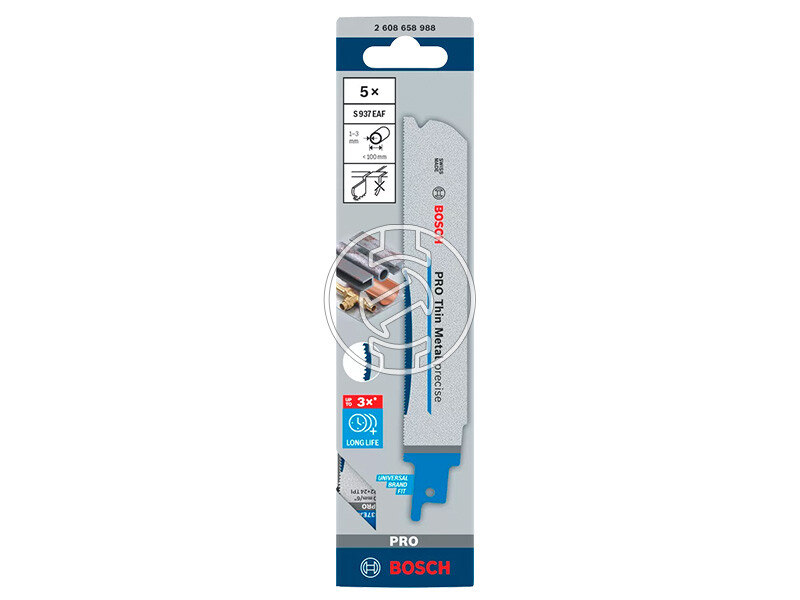 Bosch PRO Thin Metal S937EAF orrfűrészlap fémhez 1,1 x 25 x 150 mm, 5 db