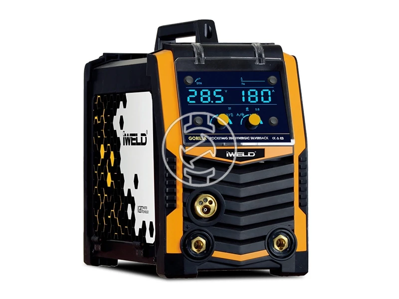 Iweld GORILLA POCKETMIG 205 SYNERGIC SILVER BACK fogyóelektródás védőgázas inverteres hegesztő 60 - 190 A | 230 V