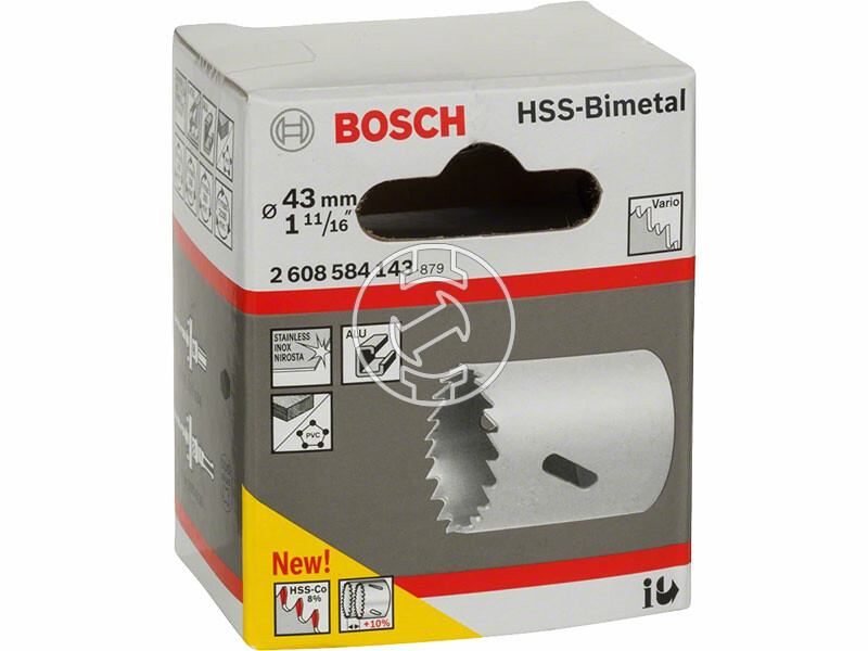 43 mm HSS-bimetál Standard körkivágó