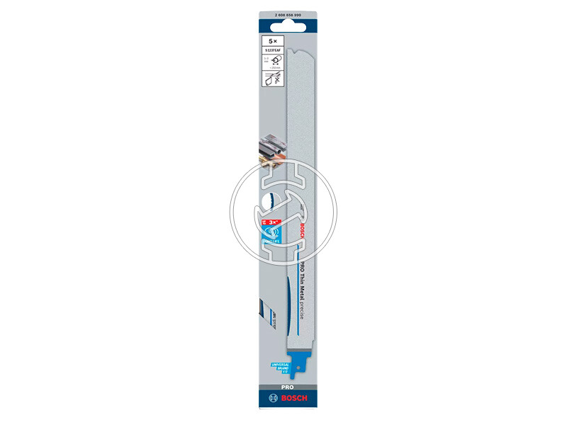 Bosch PRO Thin Metal S1237EAF orrfűrészlap fémhez 1,1 x 25 x 300 mm, 5 db
