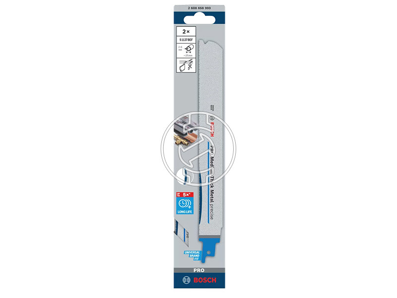 Bosch PRO Medium-Thick Metal S1137BEF orrfűrészlap fémhez 1,1 x 25 x 225 mm, 2 db