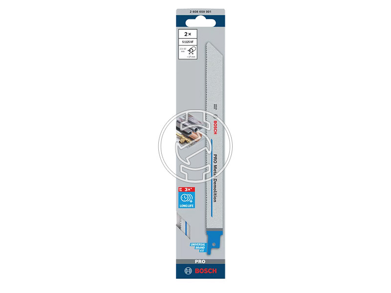 Bosch PRO Metal Demolition S1125VF orrfűrészlap fémhez 1,25 x 19 x 225 mm, 2 db