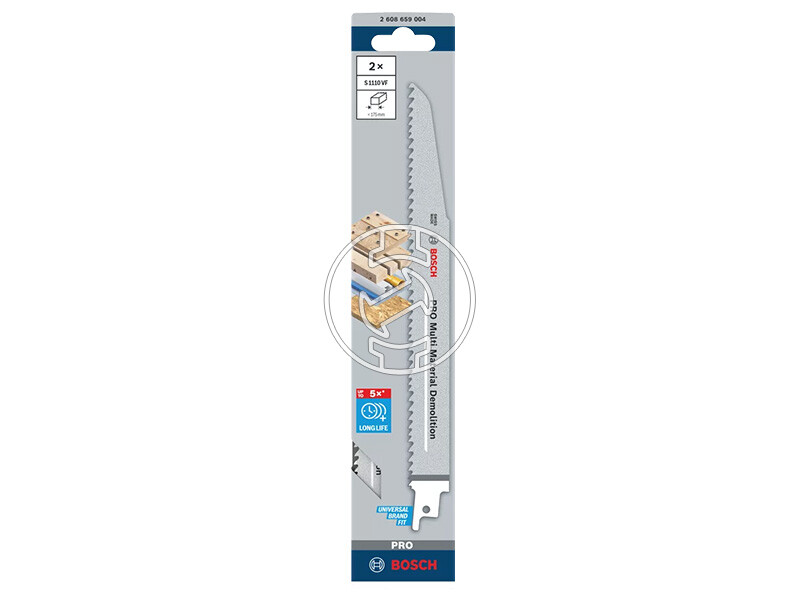Bosch PRO Multi Material orrfűrészlap speciális felhasználásra 1,6 x 22 x 225 mm, 2 db