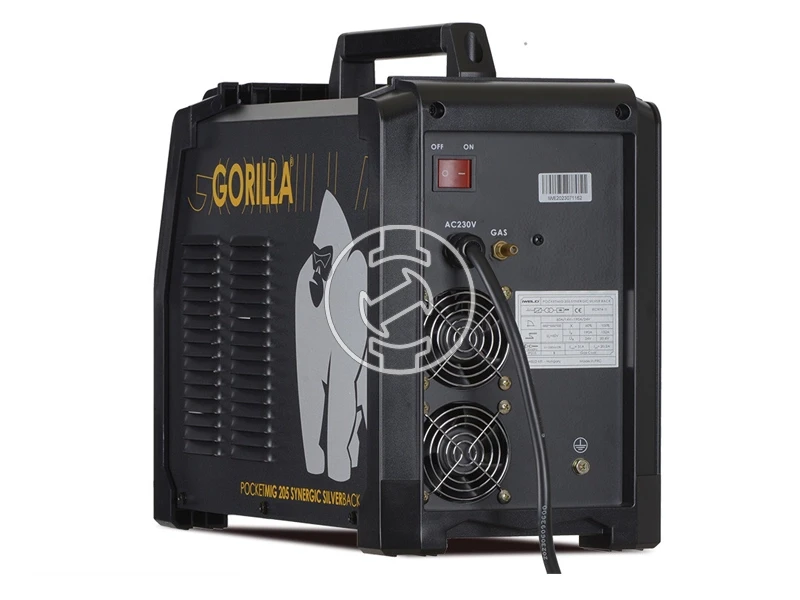 Iweld GORILLA POCKETMIG 205 SYNERGIC SILVER BACK fogyóelektródás védőgázas inverteres hegesztő 60 - 190 A | 230 V