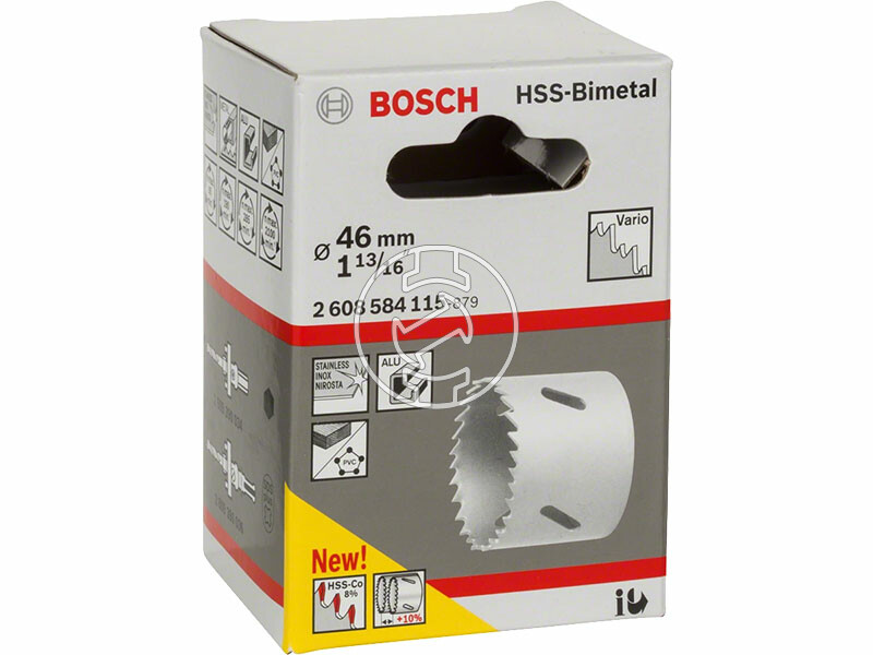 46 mm HSS-bimetál Standard körkivágó