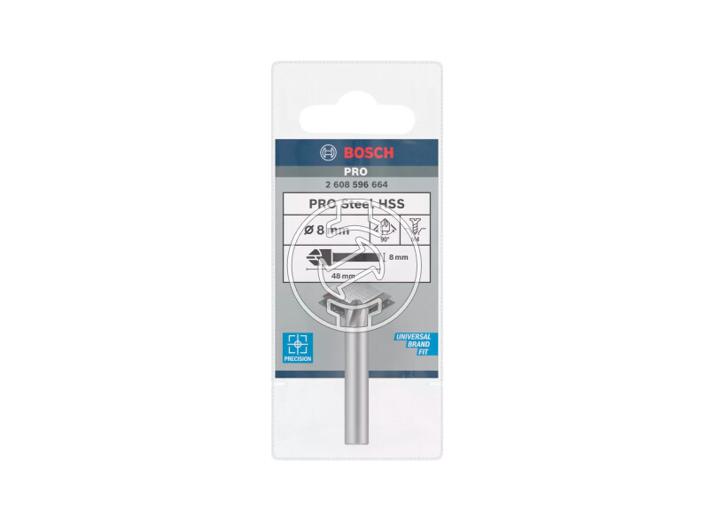 Bosch PRO Steel HSS hSS süllyesztő fúró 8 x 48 mm, M4