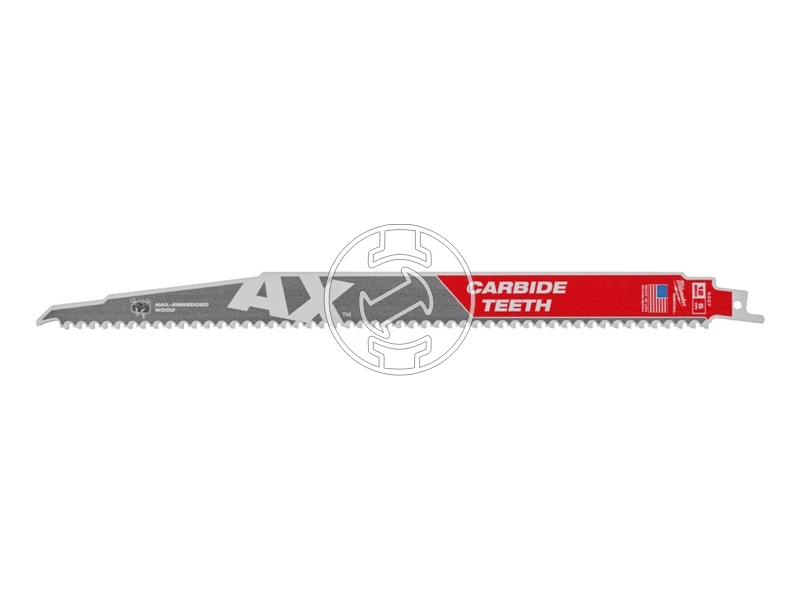 Milwaukee Heavy Duty TCT AX orrfűrészlap speciális felhasználásra szeges fához, 300 mm, 5 TPI