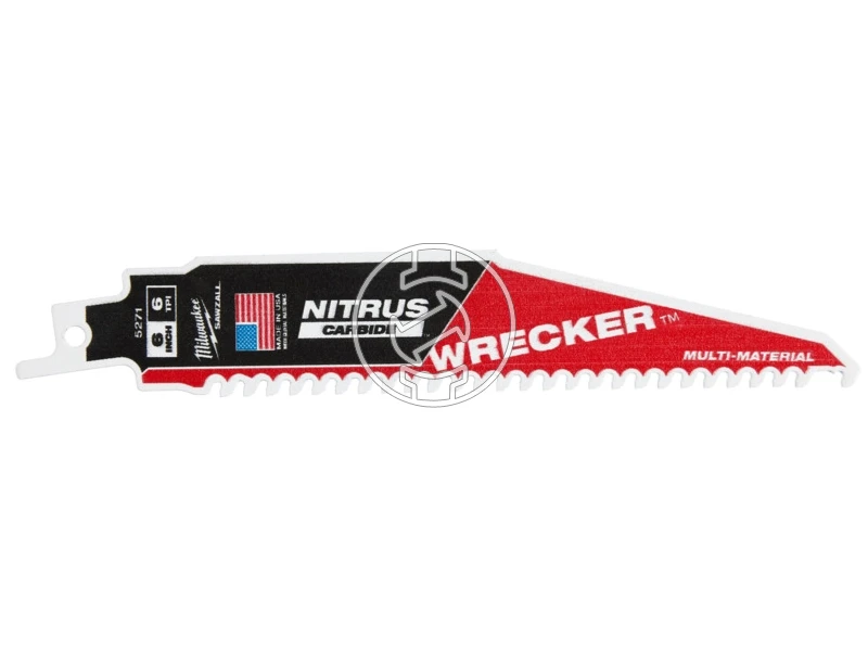 Milwaukee TCT WRECKER NITRUS univerzális orrfűrészlap fémhez 150 mm, 6 TPI, 5 db