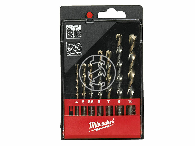 Milwaukee /3, 4, 5, 6, 7, 8, 9, 10 mm/ ( 8 darabos) Műanyag dobozban 1kőzetfúró készlet