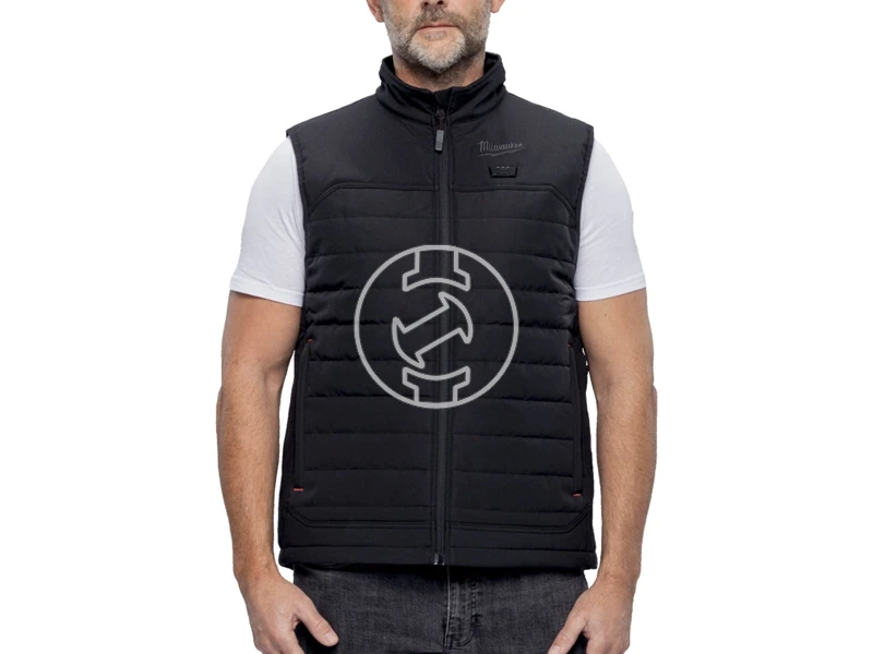 Milwaukee M12HPVBL3-0 fekete pufi fűthető mellény L-es