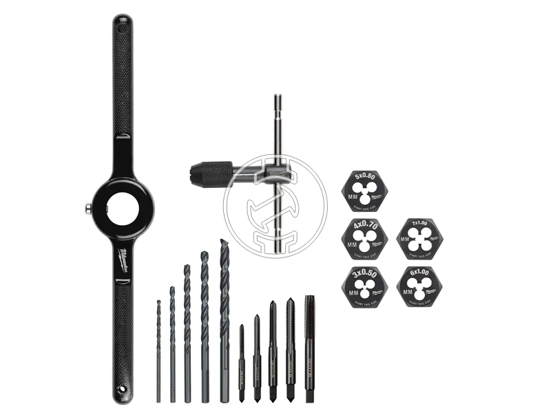 Menet- metsző, -fúró készlet 17 részes