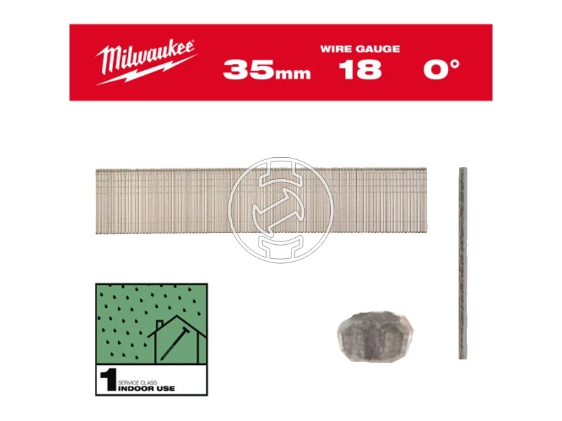 Finish szegek, Fejnélküli, Galv. 18 Gauge, 0° SC1 - 1.05 x 1.25 x 35 mm - 5000 db