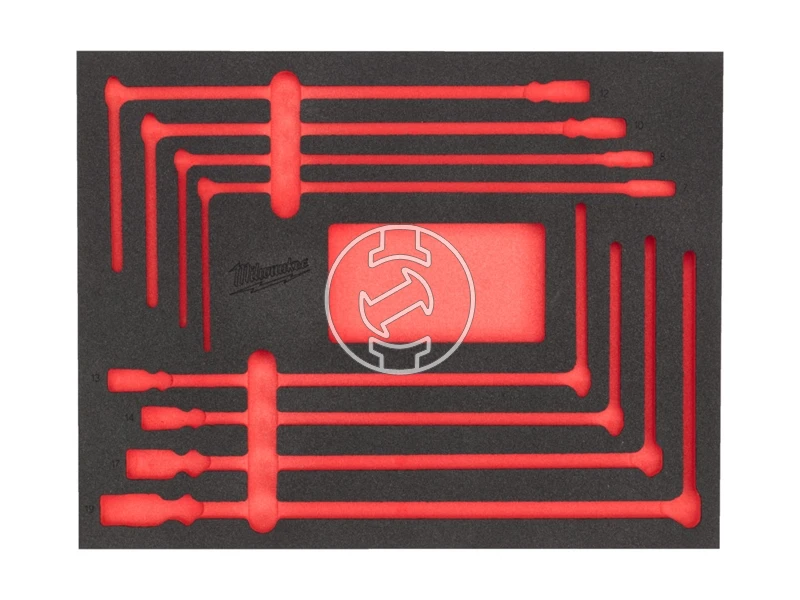 Milwaukee szivacsbetét kofferhez 10 részes T-kulcs készlethez