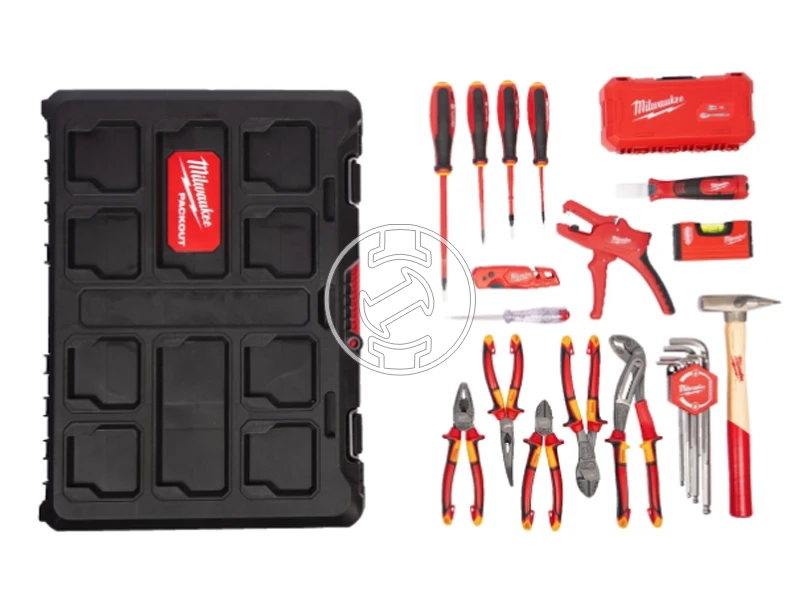 Milwaukee Packout 62 részes villanyszerelő szerszám készlet