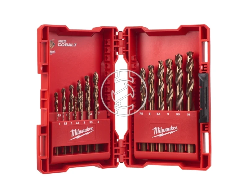 Milwaukee Red Cobalt 19 részes hSS-G fémfúró készlet