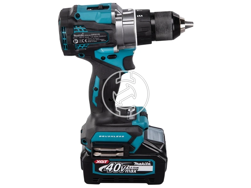 Makita DF001GM201 akkus fúrócsavarozó tokmányos 40 V | 140 Nm | Szénkefementes | 2 x 4 Ah akku + töltő | MakPac-ban