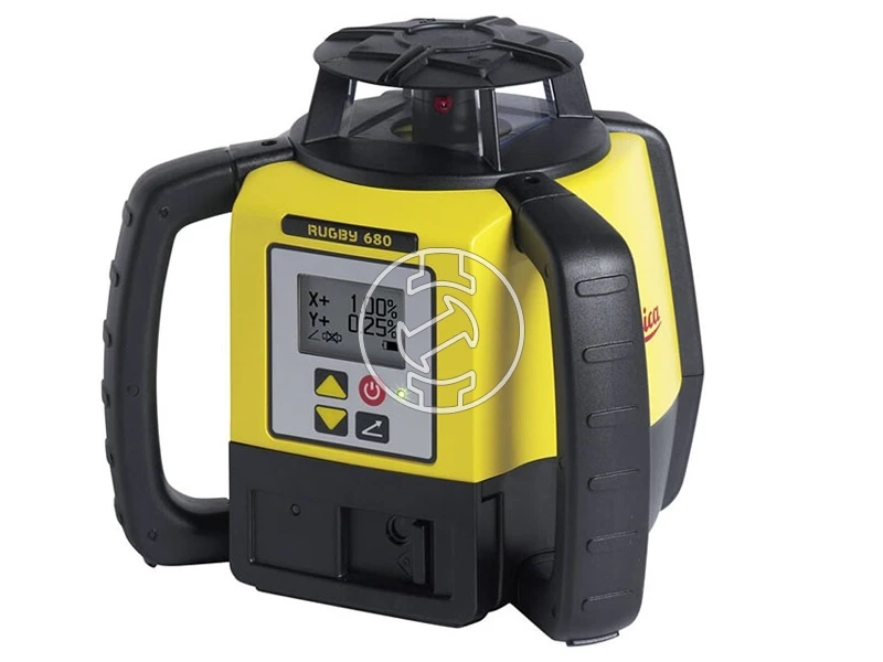 Leica Rugby 680 + Rod Eye 160 + CTP104  forgólézer Hatósugár: 0 - 400 m | Akku és töltő nélkül | Kofferben