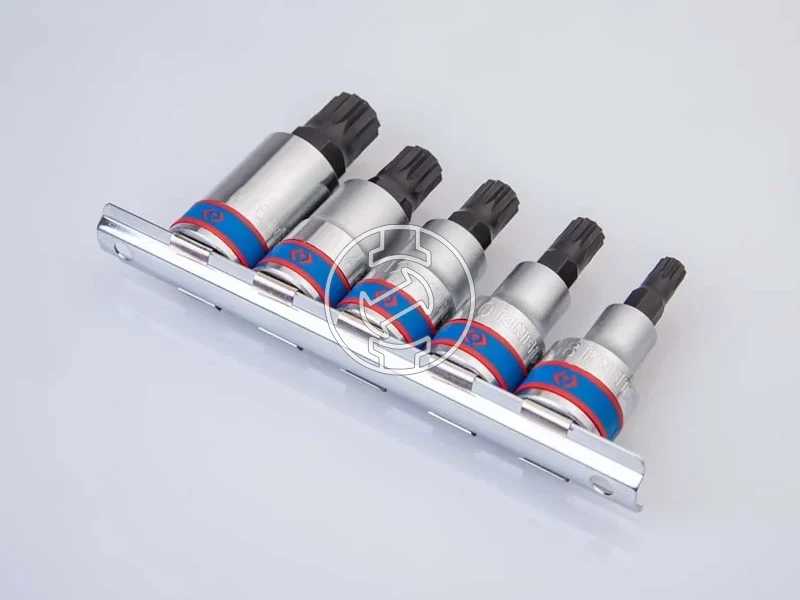 Kép: 5 reszes 12 -os spline-bitfejkeszlet 4105PR.webp