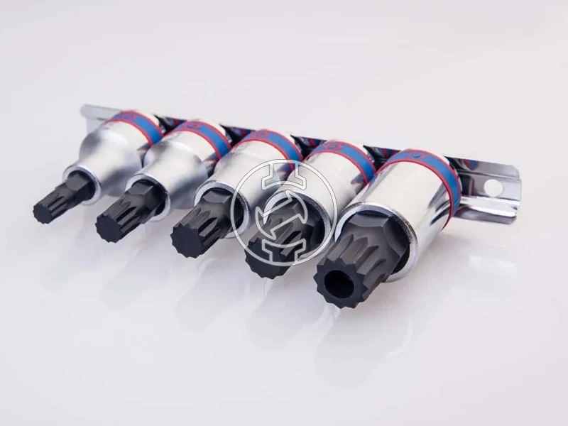 Kép: 5 reszes 12 -os spline-bitfejkeszlet 4105PR.webp