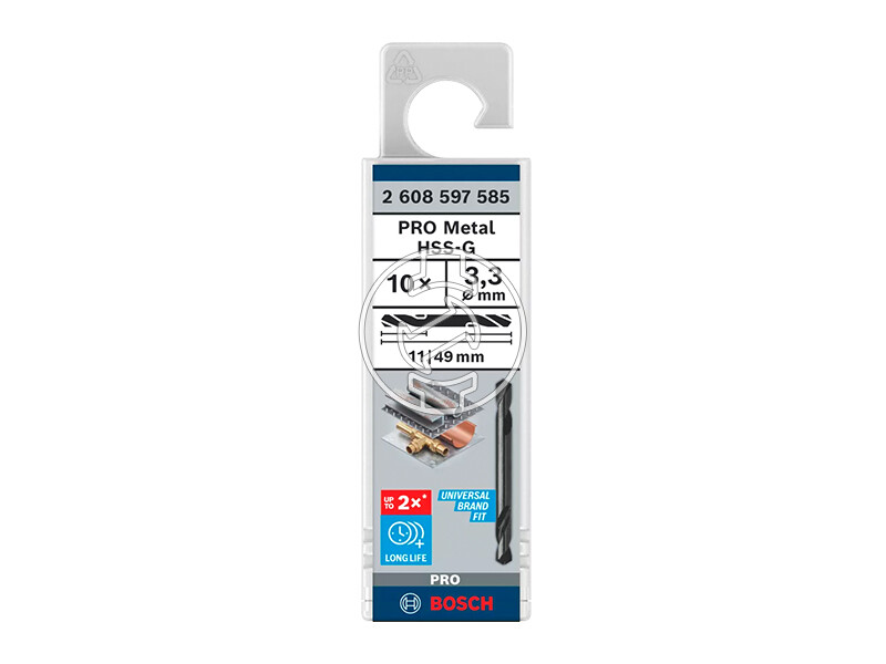 Bosch PRO Metal HSS-G hSS-G kétvégű fúró 3,3 x 11 x 49 mm
