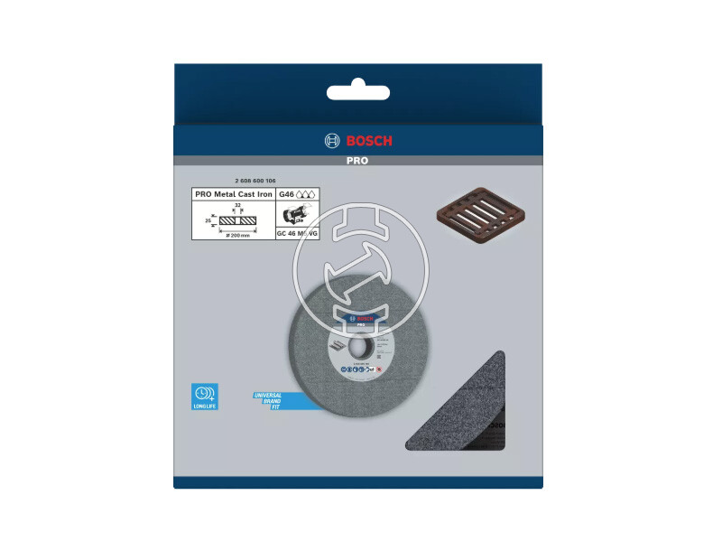 Bosch PRO Metal köszörűkorong kettősköszörűre 200 x 25 x 32 mm, G46
