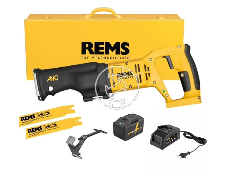 Rems Tiger akkus orrfűrész 21,6 v | 250 mm | Szénkefés | 1 x 9 Ah akku + töltő | Acéllemez dobozban