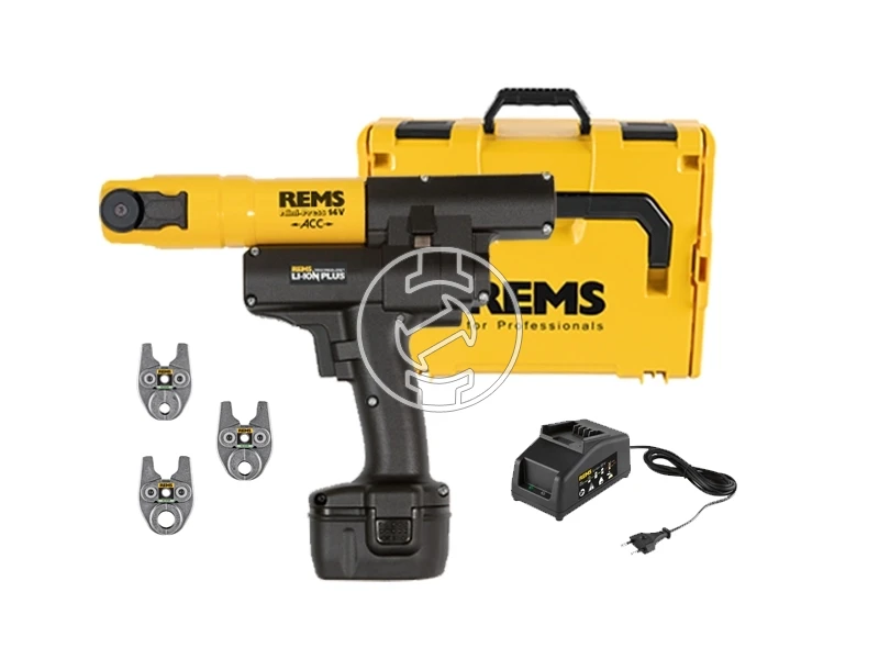 Rems Mini-Press 14V ACC Set TH akkus csőprés Compact | 14 v | 10 - 40 mm | 22 kN | Szénkefés | 1 x 2,5 Ah akku + töltő | L-Boxx-ban