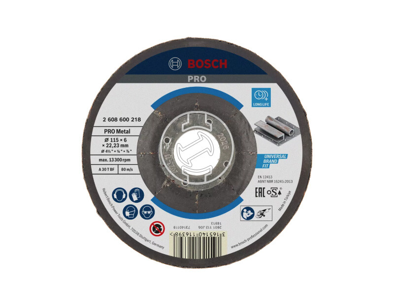 Bosch PRO Metal csiszolótárcsa 115 x 6 x 22,23 mm