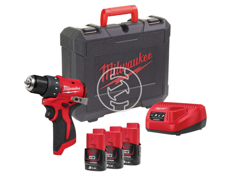 Milwaukee M12BLDDRC-203C akkus fúrócsavarozó tokmányos