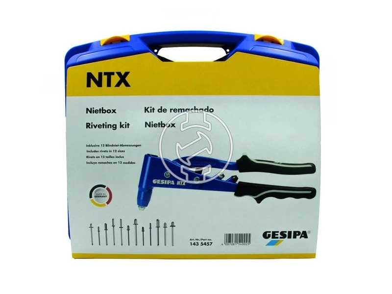 Gesipa NTX kézi popszegecselő készlet 12 típus