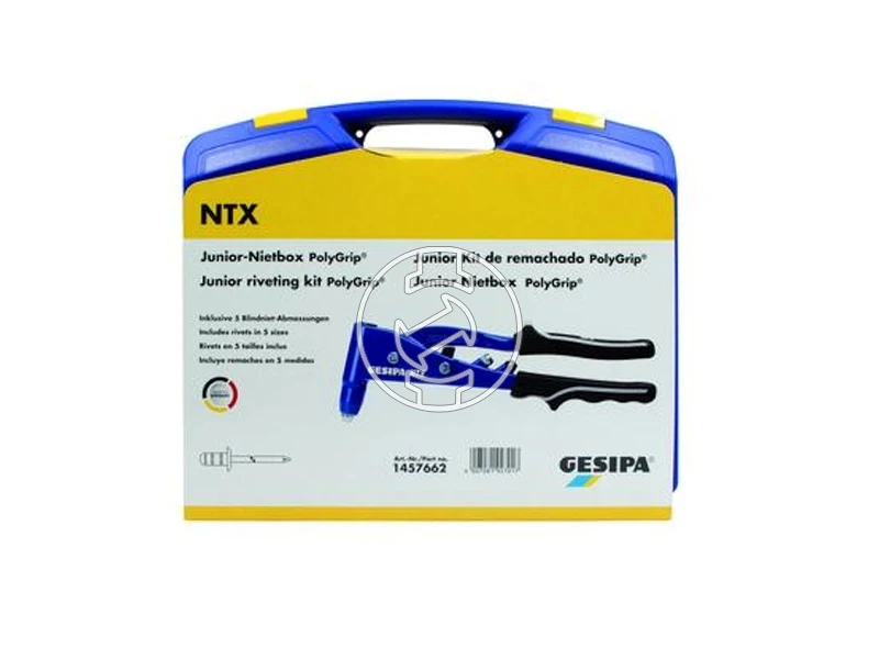 Gesipa NTX Junior kézi popszegecselő készlet 5 típus PolyGrip